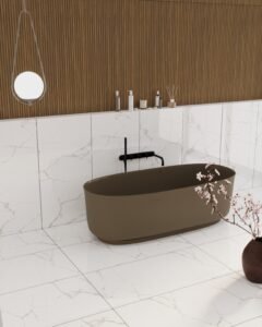 Leton Beige 60x120 Parlak (Kombin Panwall Koyu Bej 60x120 Mat)