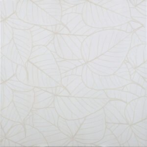 45x45 Yaprak Beyaz Yer Karosu